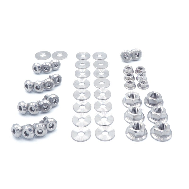 Stage 1 Titanium Hardware Engine Bay Kit - Nissan S15 (1999 - 2002) - JDMuscleHardware KitsNIS-056-Ti-POLPolished