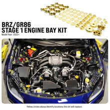 Stage 1 Titanium Hardware Engine Bay Kit - Toyota GR86/Subaru BRZ (2022+) - JDMuscleHardware KitsTOY-043-Ti-GLDGold