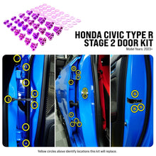 Stage 2 Titanium Hardware Door Kit - Honda Civic Type R (2023+) - JDMuscleHardware KitsHON-096-Ti-PRPPurple