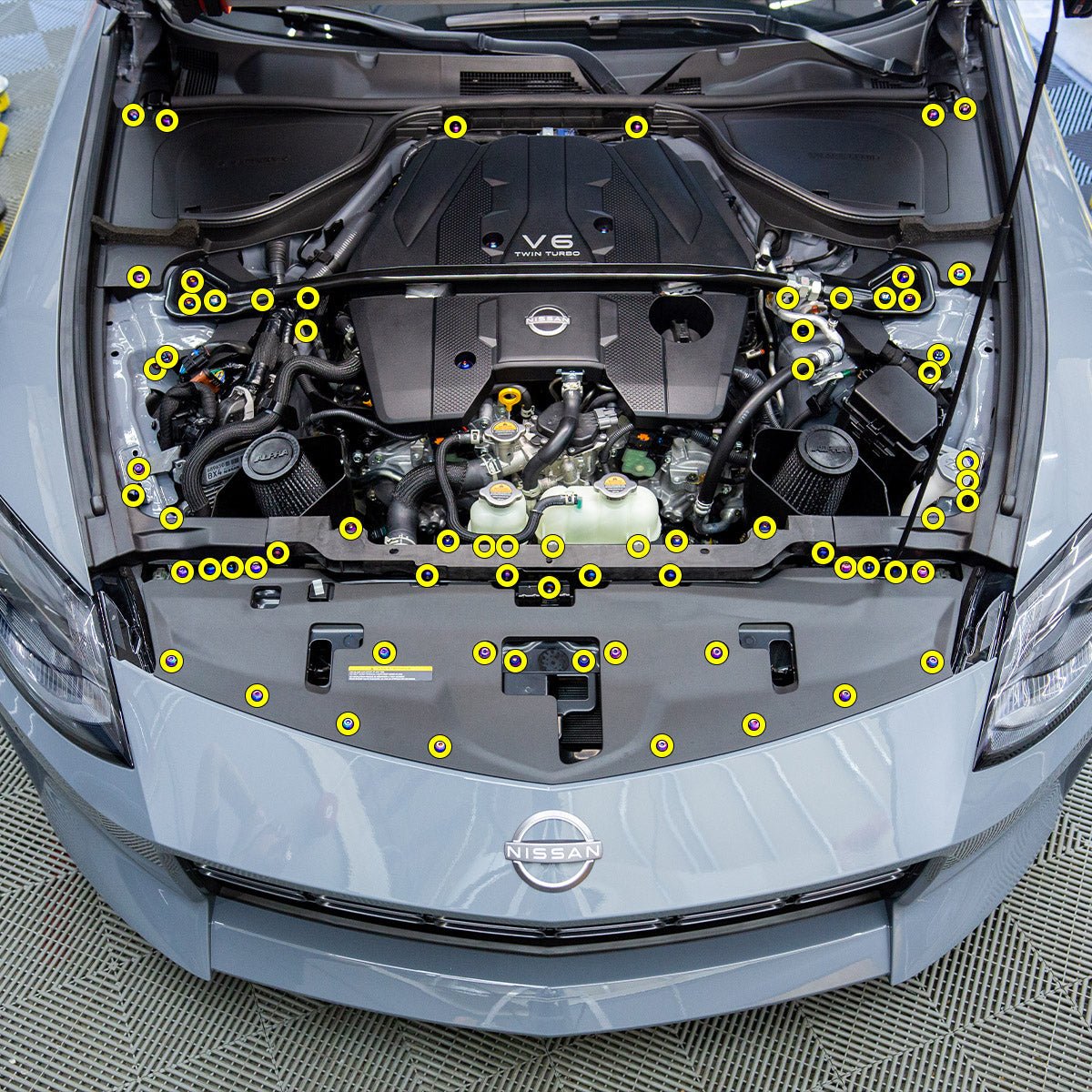 Stage 2 Titanium Hardware Engine Bay Kit - 2023+ Nissan Z - JDMuscleHardware KitsNIS-090-Ti-GLDGold