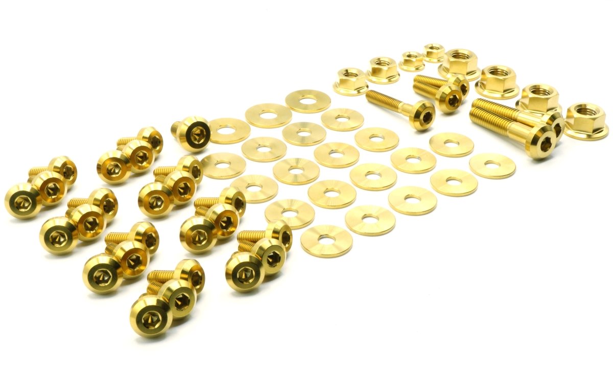 Stage 2 Titanium Hardware Engine Bay Kit - Nissan 300ZX (1990 - 1999) - JDMuscleHardware KitsNIS-061-Ti-GLDGold