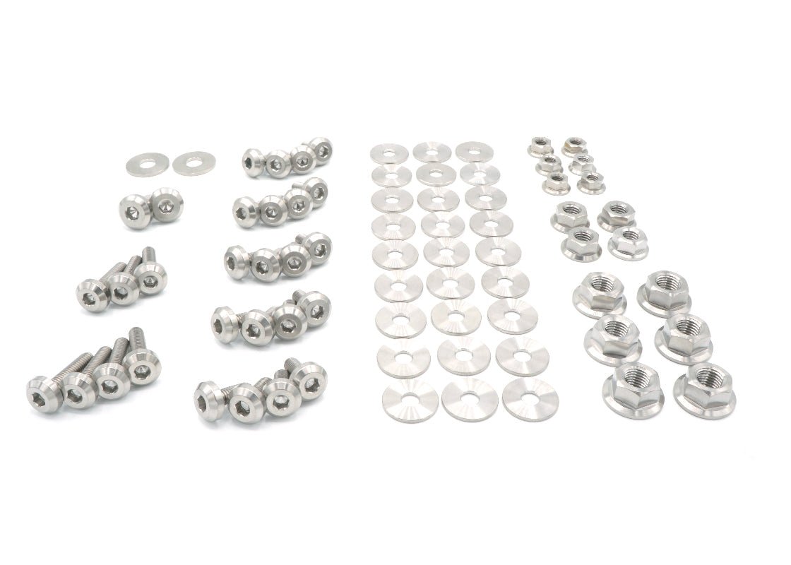 Stage 2 Titanium Hardware Engine Bay Kit - Nissan S15 (1999 - 2002) - JDMuscleHardware KitsNIS-055-Ti-POLPolished
