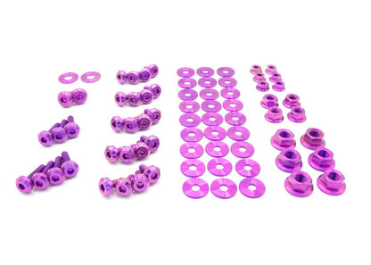 Stage 2 Titanium Hardware Engine Bay Kit - Nissan S15 (1999 - 2002) - JDMuscleHardware KitsNIS-055-Ti-PRPPurple