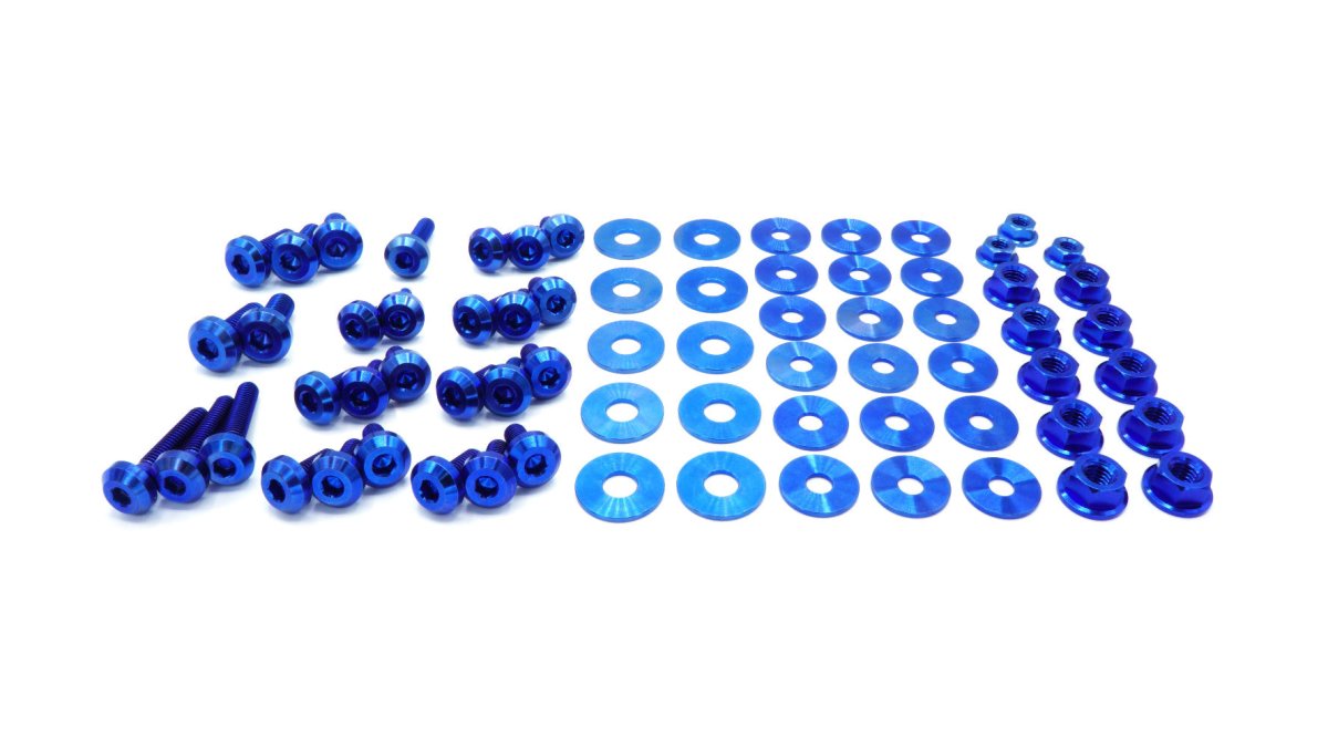 Stage 2 Titanium Hardware Engine Bay Kit - Subaru Impreza GC8 (1992 - 2001) - JDMuscleHardware KitsSUB-021-Ti-BLUBlue