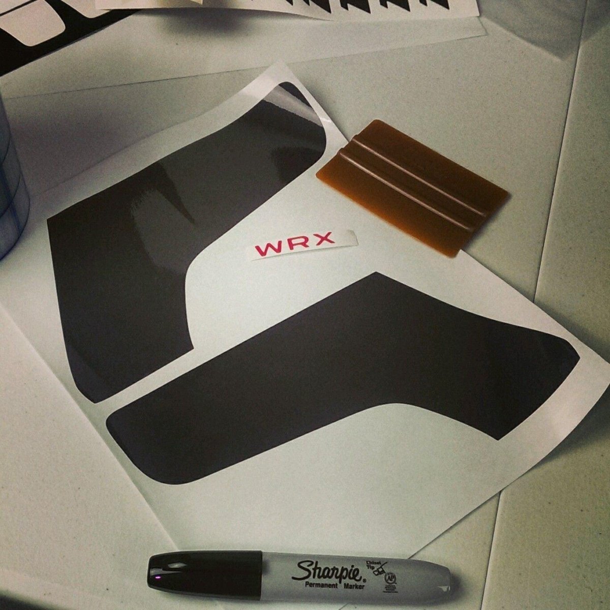 StickerFab [15-21 WRX/STI] Smoked Tail Light Overlays - Dark, Light, Red, or Yellow - JDMuscleTail Lights15WRXTLDSDark Smoke