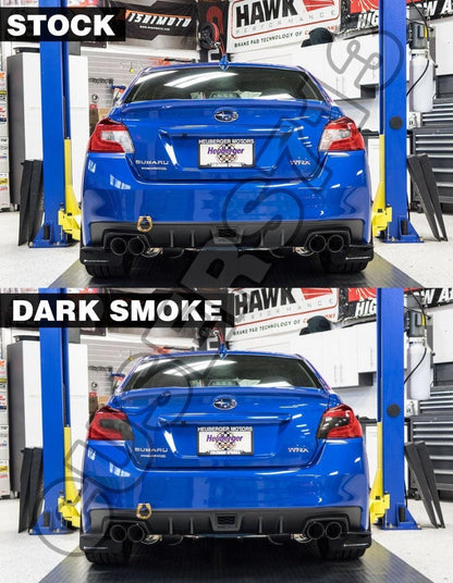 StickerFab [15-21 WRX/STI] Smoked Tail Light Overlays - Dark, Light, Red, or Yellow - JDMuscleTail Lights15WRXTLDSDark Smoke