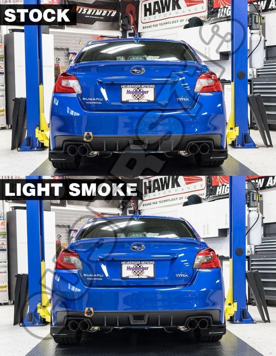 StickerFab [15-21 WRX/STI] Smoked Tail Light Overlays - Dark, Light, Red, or Yellow - JDMuscleTail Lights15WRXTLLSLight Smoke