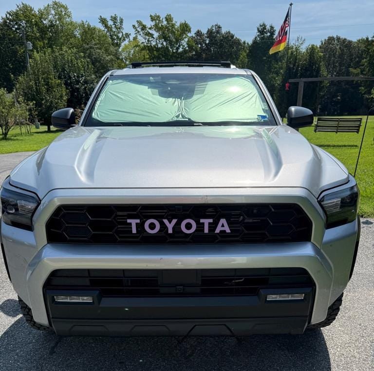 StickerFab TOYOTA Front Grille Acrylic Emblem Overlays - 2025+ 4Runner TRD Pro / Trailhunter - JDMuscleEmblems254RUNNER-FTPTH-AC-WHWhite