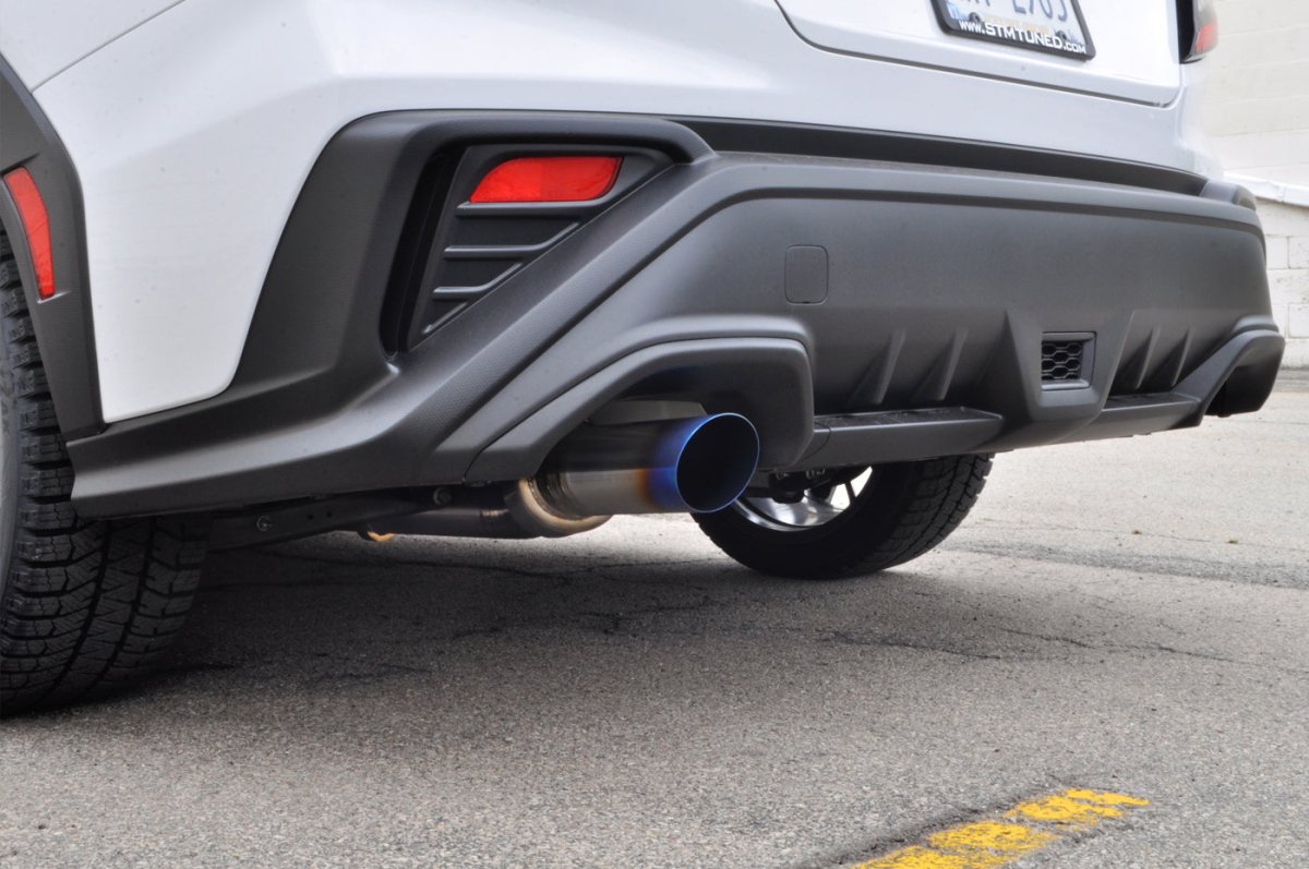 STM 22 - 25 WRX Titanium Single Exit Cat - Back Exhaust | STM - VBWRX - EXSE - TI - JDMuscleCat Back Exhaust SystemSTM-VBWRX-EXSE-TI-BLUEBurned Tip