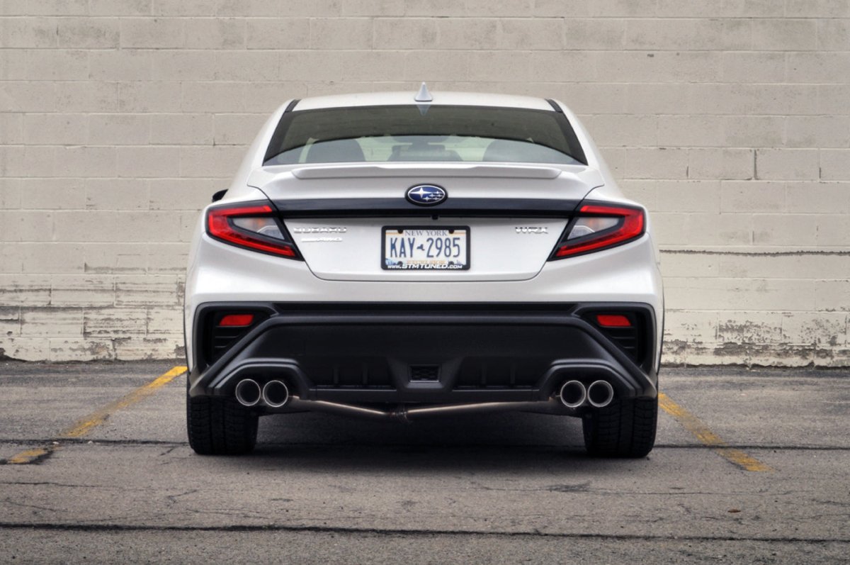 STM Stainless Dual Exit Cat - Back Exhaust for [22 - 26 WRX] - JDMuscleExhaustSTM-VBWRX-EXDE-SS-RResonated