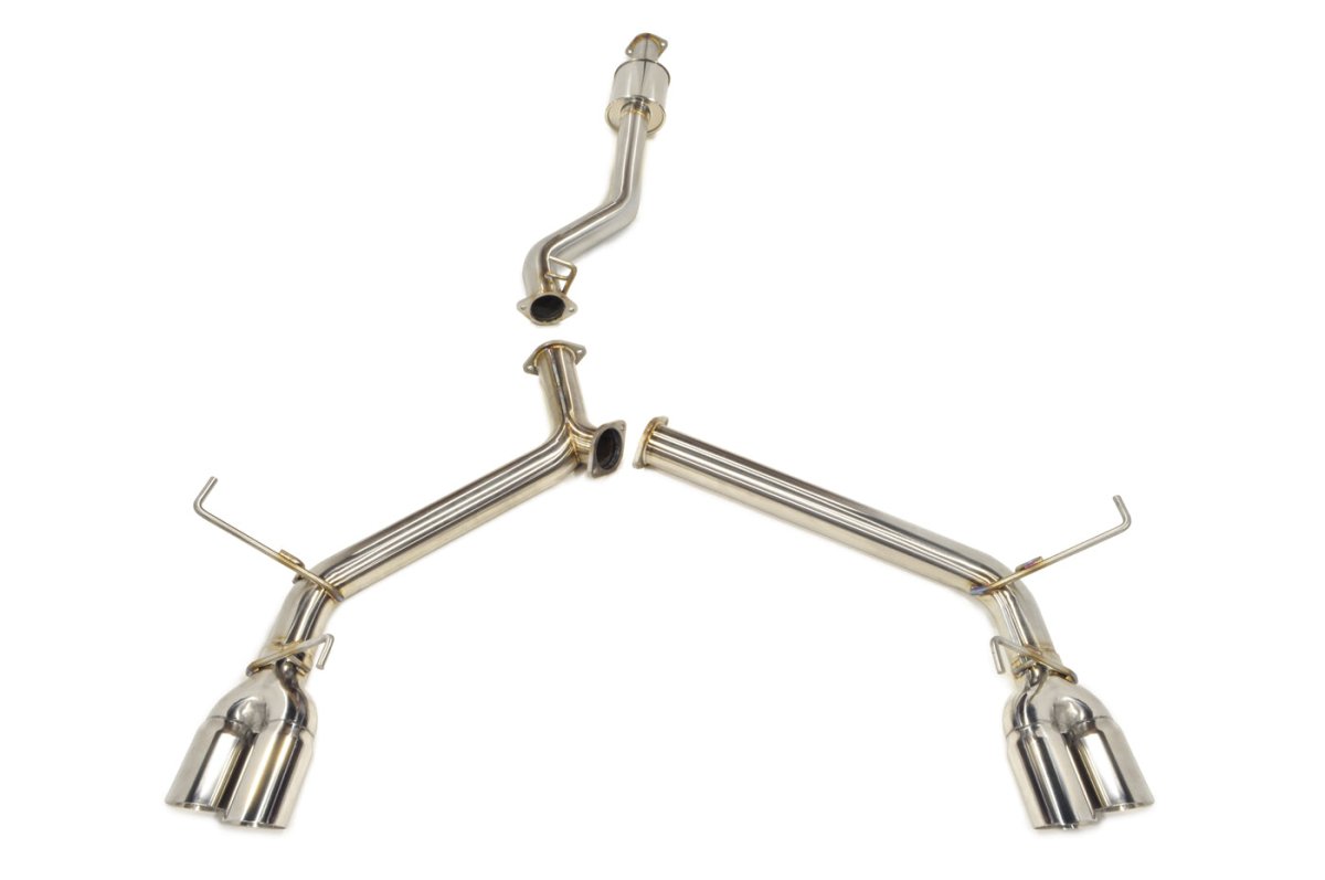 STM Stainless Dual Exit Cat - Back Exhaust for [22 - 26 WRX] - JDMuscleExhaustSTM-VBWRX-EXDE-SS-NRNon - Resonated