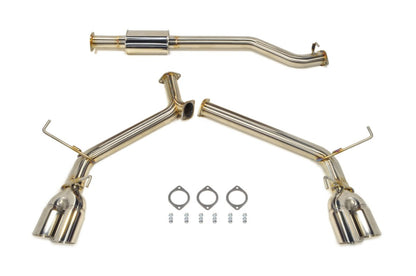 STM Stainless Dual Exit Cat - Back Exhaust for [22 - 26 WRX] - JDMuscleExhaustSTM-VBWRX-EXDE-SS-RResonated
