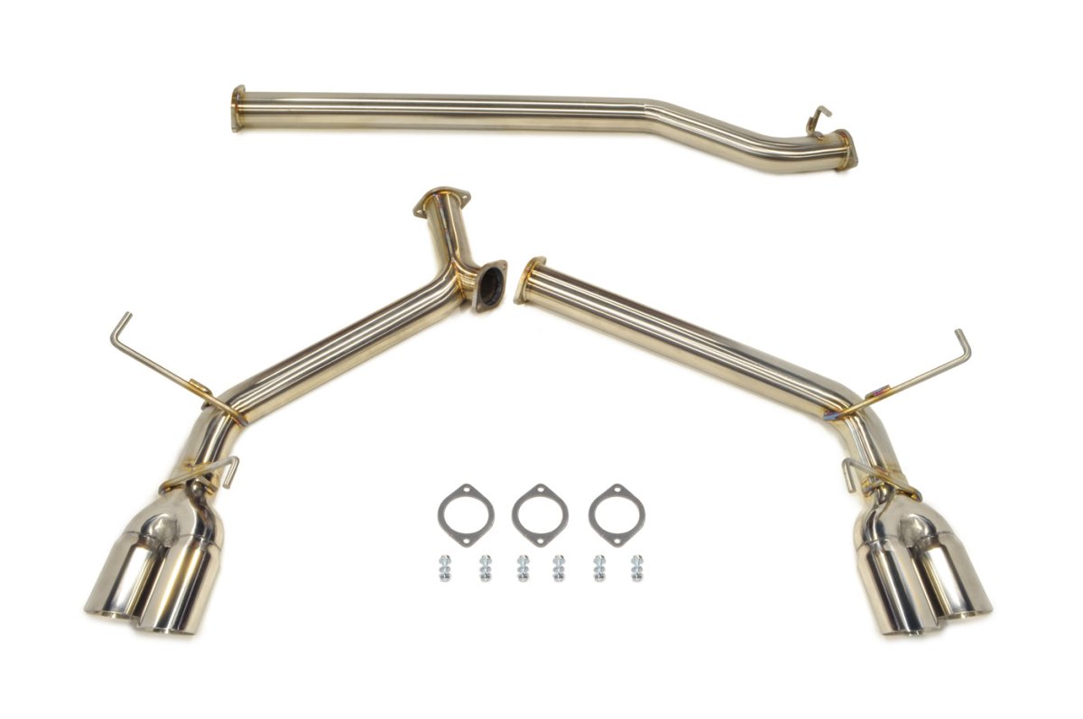 STM Stainless Dual Exit Cat - Back Exhaust for [22 - 26 WRX] - JDMuscleExhaustSTM-VBWRX-EXDE-SS-NRNon - Resonated