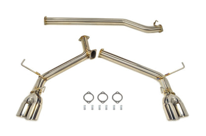 STM Stainless Dual Exit Cat - Back Exhaust for [22 - 26 WRX] - JDMuscleExhaustSTM-VBWRX-EXDE-SS-NRNon - Resonated