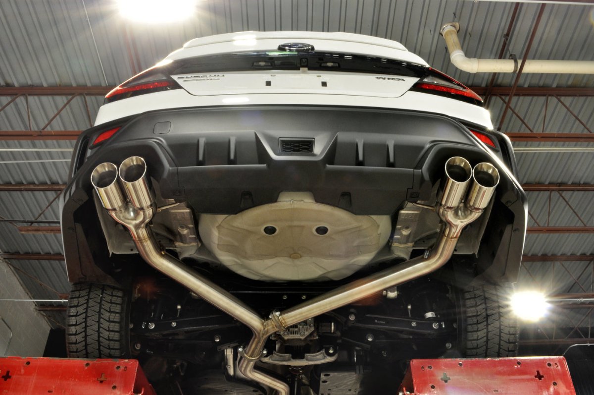 STM Stainless Dual Exit Cat - Back Exhaust for [22 - 26 WRX] - JDMuscleExhaustSTM-VBWRX-EXDE-SS-NRNon - Resonated