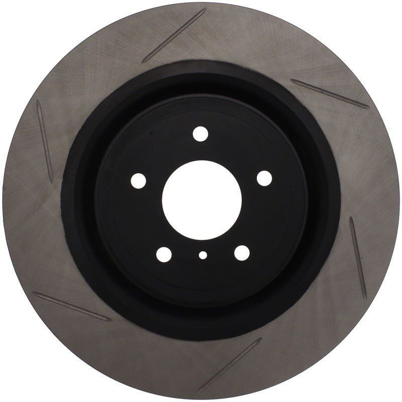 StopTech [09 Nissan 350Z][09-19 Nissan 370Z][08-13 Infiniti G37] Power Slot Sport Slotted Front Right Rotor - Black E-Coated - JDMuscleBrake Rotorssto126.42100SR
