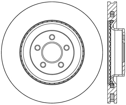 StopTech 2015 Ford Mustang GT w/ Brembo Brakes Left Front Slotted Brake Rotor - JDMuscleShop the look 2sto126.61116SL
