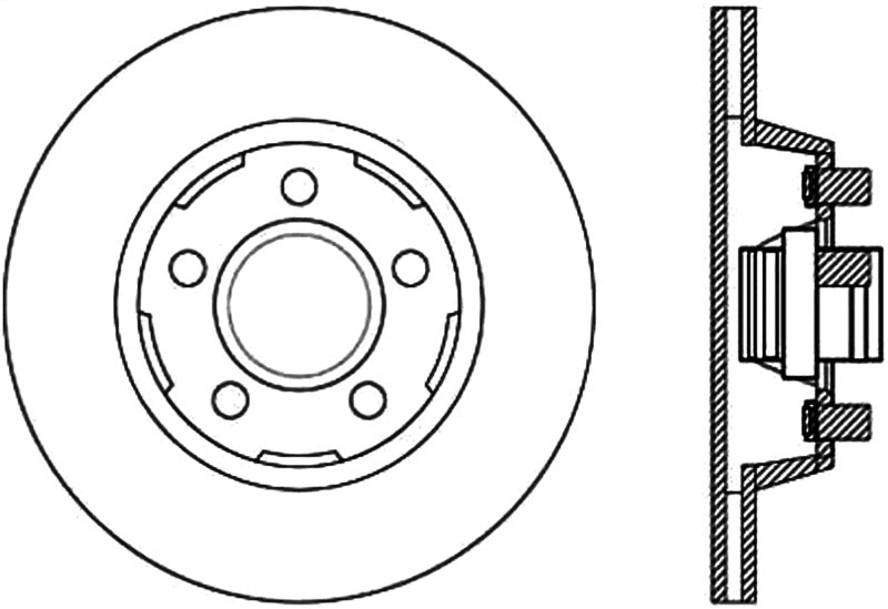 StopTech 64 - 67 Ford Mustang Cryo Slotted Front Left Sport Brake Rotor - JDMuscleShop the look 2sto126.61053CSL