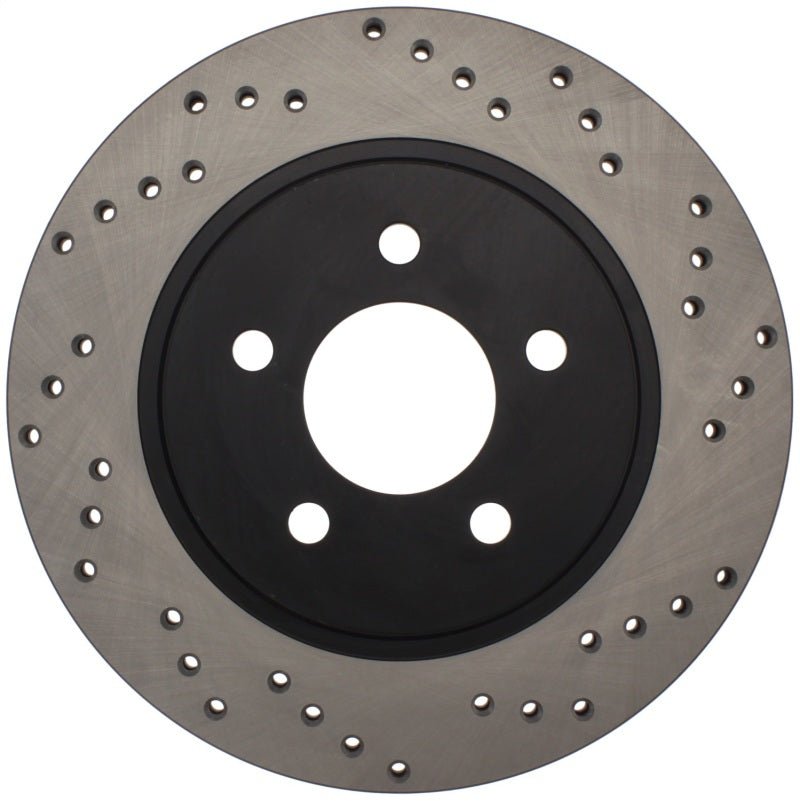 StopTech Drilled Sport Rotor for 2011 - 2014 Ford Mustang V6 and V8 Models – Part Number STO128.61087R | sto128.61087R - JDMuscleSPK259784