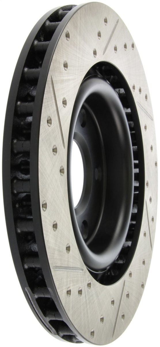 StopTech Power Slot 05 - 07 Cadillac XLR / 06 - 09 Chevy Corvette Front Left Drilled & Slotted Rotors | sto127.62085L - JDMuscleSPK271160