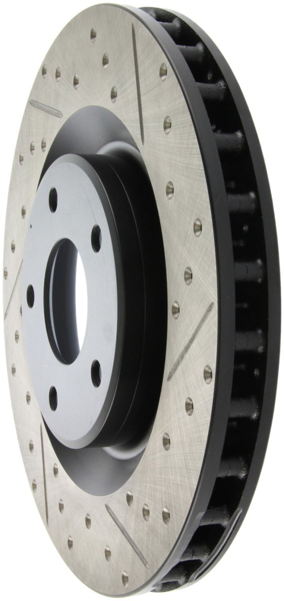 StopTech Power Slot 05 - 07 Cadillac XLR / 06 - 09 Chevy Corvette Front Left Drilled & Slotted Rotors | sto127.62085L - JDMuscleSPK271160