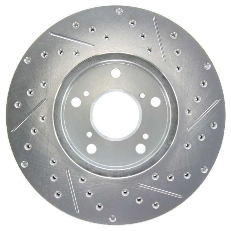 StopTech Select Sport [98-02 Accord] [06-08 Civic GX] Right Front Drilled and Slotted Rotor - Zinc-Coated - JDMuscleBrake Rotorssto227.40036R