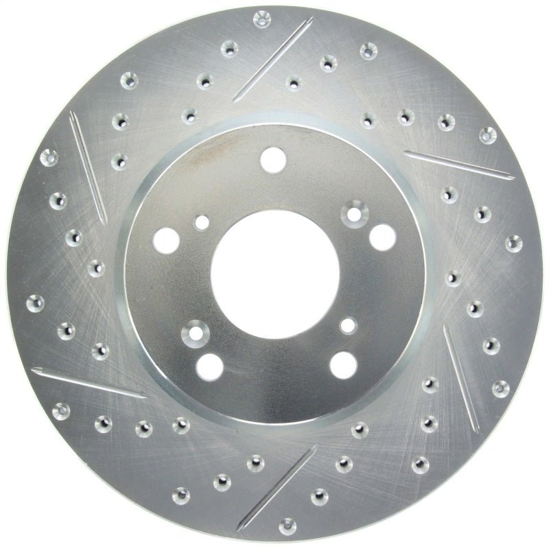 StopTech Select Sport [98-02 Accord] [06-08 Civic GX] Right Front Drilled and Slotted Rotor - Zinc-Coated - JDMuscleBrake Rotorssto227.40036R