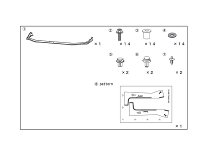 Subaru OEM [18 - 21 WRX/STI] Front Under Spoiler | E2410VA030 - JDMuscleFront LipsSUBE2410VA030