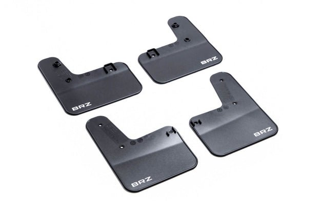Subaru OEM 2022 BRZ Mudflap Set Black w/ White Logo | J101SCC000 - JDMuscleMudflapsJ101SCC000