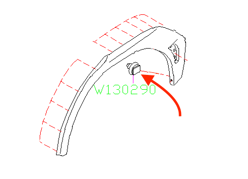 Subaru OEM [22 - 26 WRX] Rear Fender Flare Lower Rear Inboard Clip | 909130290 - JDMuscleDress Up HardwaresSUB909130290