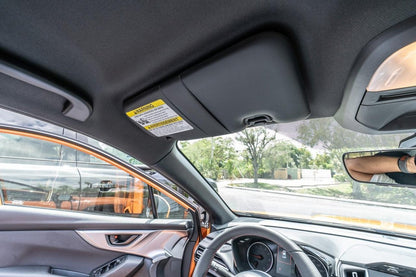 Sun Visor Warning Overlays fits 2022+ WRX / BRZ - JDMuscleInterior - Vinyl22WRXUNV-MBBlack (Matte)