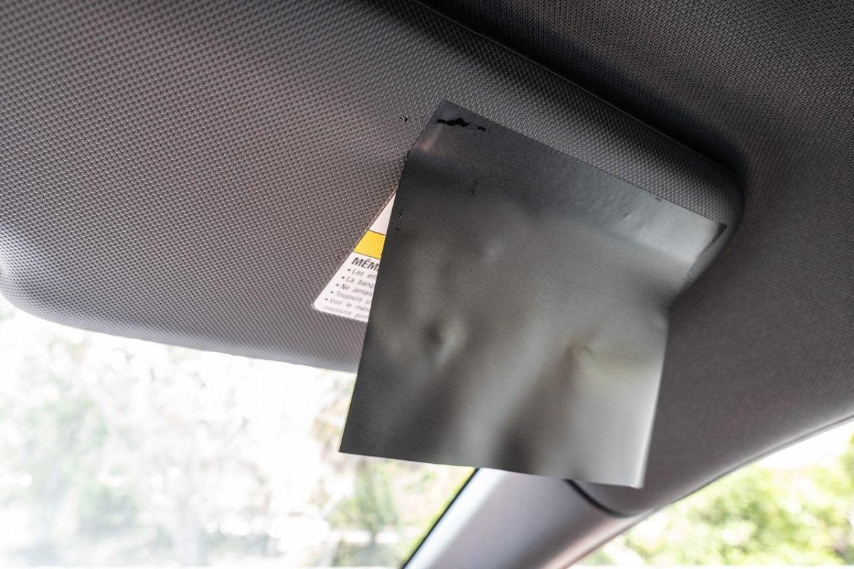 Sun Visor Warning Overlays fits 2022+ WRX / BRZ - JDMuscleInterior - Vinyl22WRXUNV-MBBlack (Matte)