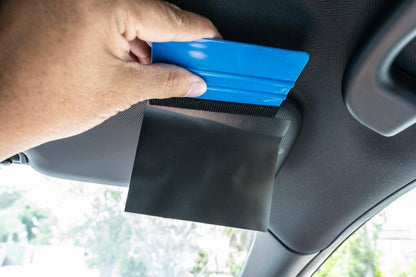 Sun Visor Warning Overlays fits 2022+ WRX / BRZ - JDMuscleInterior - Vinyl22WRXUNV-MBBlack (Matte)