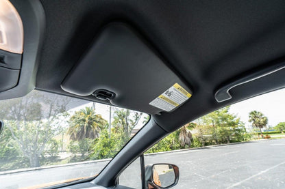 Sun Visor Warning Overlays fits 2022+ WRX / BRZ - JDMuscleInterior - Vinyl22WRXUNV-MBBlack (Matte)