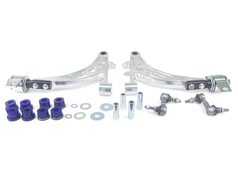 SuperPro 02 - 05 Subaru Impreza WRX / 04 - 06 WRX STI Front Lower Alloy Control Arm Kit - JDMuscleSPKsprALOY0020K