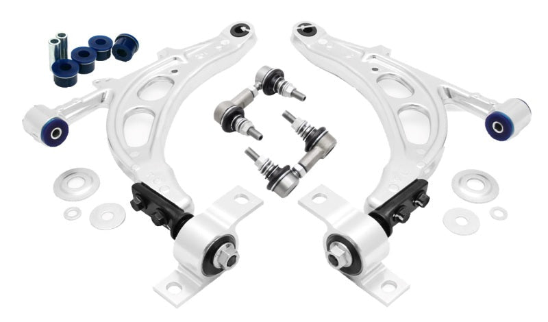 SuperPro 02 - 05 Subaru Impreza WRX / 04 - 06 WRX STI Front Lower Alloy Control Arm Kit - JDMuscleSPKsprALOY0020K
