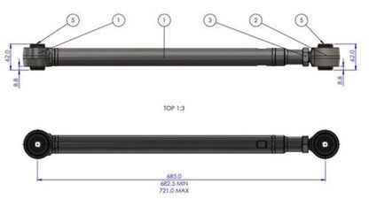 SuperPro HD Adjustable Rear Trailing Arm Set for Toyota Land Cruiser 200 Series and Lexus LX570 | sprTRC1139 - JDMuscleSPK819928