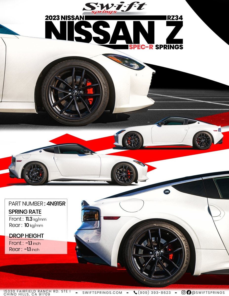 Swift [23-26 Nissan Z] Spec-R Lowering Springs | 4N915R – JDMuscle