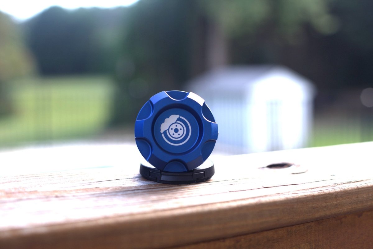 TDMI Billet Brake Reservoir Cap 2015 - 2023 WRX and STI - JDMuscleDust BlueStandard Logo