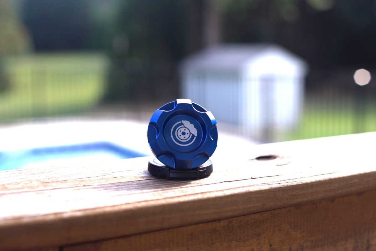TDMI Billet Brake Reservoir Cap 2015 - 2023 WRX and STI - JDMuscleDust BlueStandard Logo