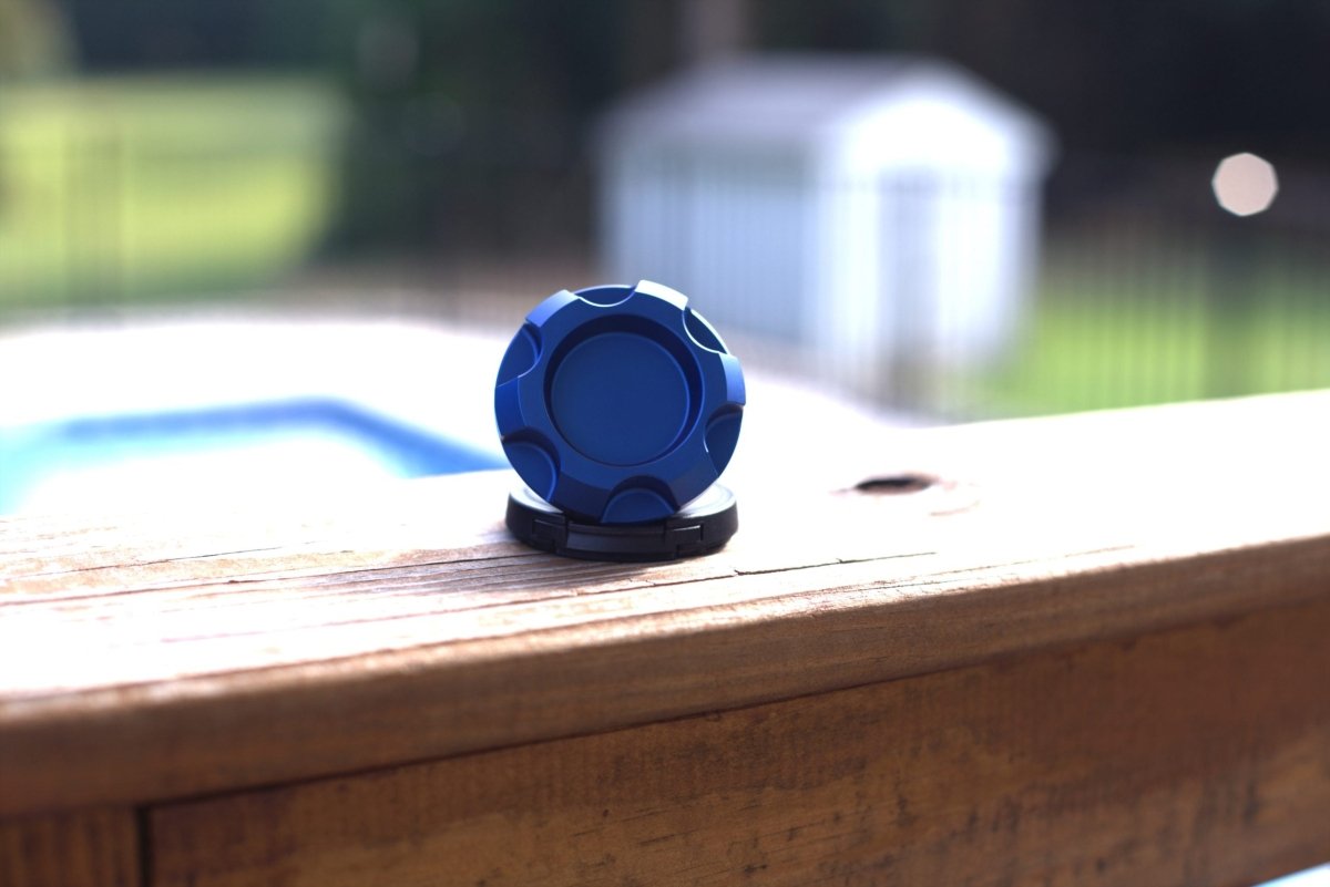 TDMI Billet Oil Cap 2015 - 2023 WRX and STI - JDMuscleDust BlueStandard Logo