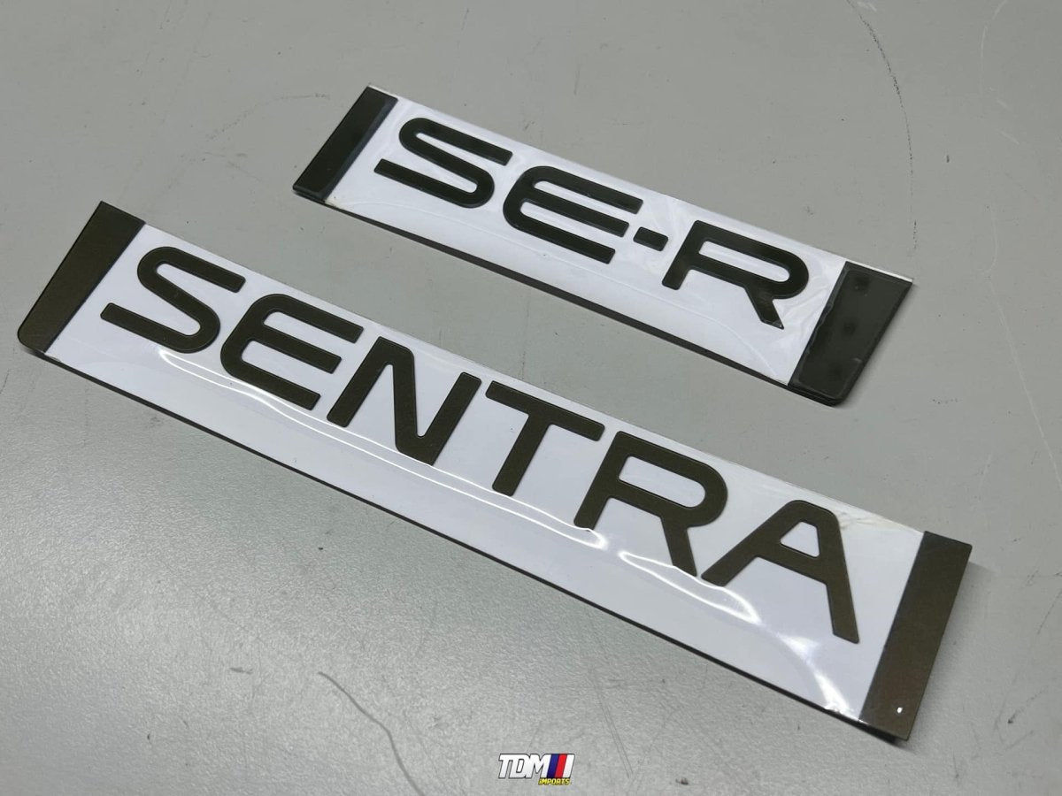 TDMi Reproduction | B13 Sentra and SE - R trunk badge Combo - JDMuscleStickers and VinylsBlack