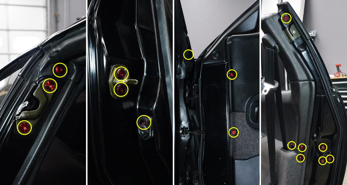 Titanium Hardware Door Kit - Nissan 300ZX (1990 - 1999) - JDMuscleHardware KitsNIS-064-Ti-BLKBlack