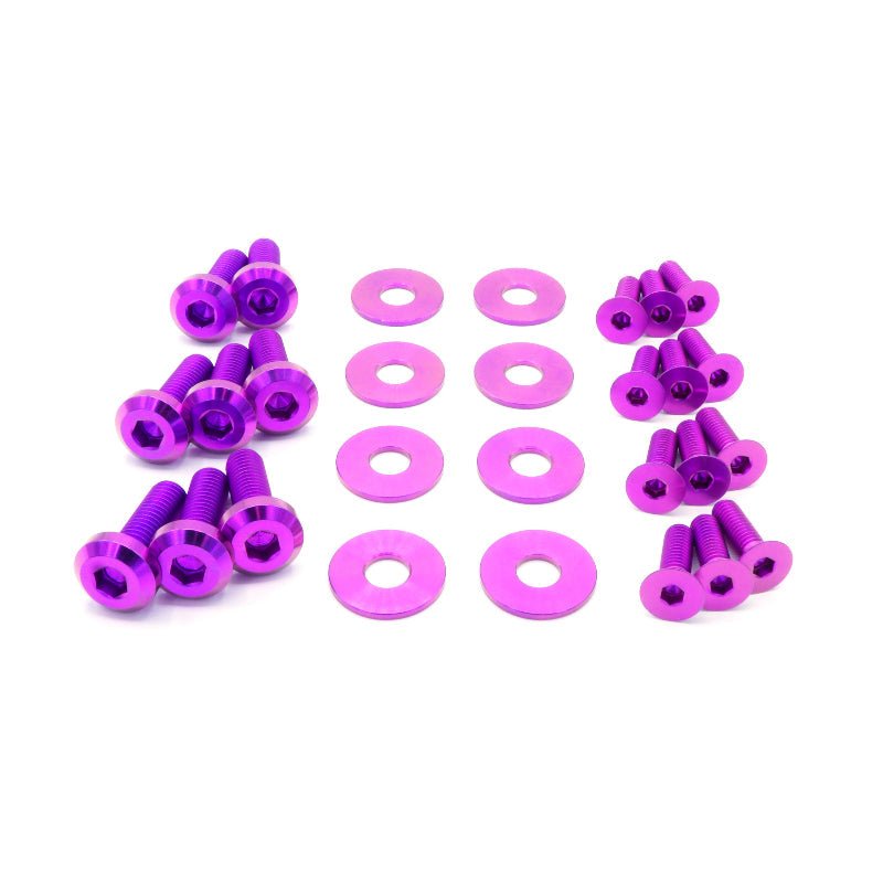 Titanium Hardware Door Kit - Subaru Impreza GC8 (1992 - 2001) - JDMuscleHardware KitsSUB-026-Ti-PRPPurple