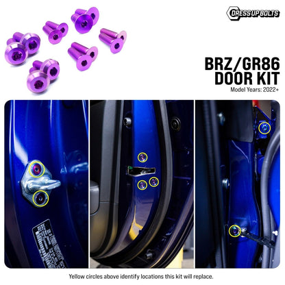 Titanium Hardware Door Kit - Toyota GR86/Subaru BRZ (2022+) - JDMuscleHardware KitsTOY-046-Ti-PRPPurple