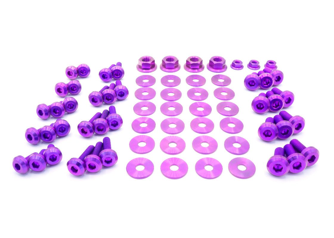 Titanium Hardware Engine Bay Kit - Nissan Skyline GT - R (R32) - JDMuscleHardware KitsNIS-028-Ti-PRPPurple