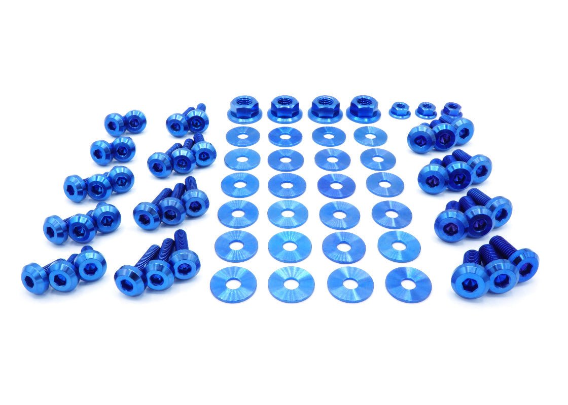 Titanium Hardware Engine Bay Kit - Nissan Skyline GT - R (R32) - JDMuscleHardware KitsNIS-028-Ti-BLUBlue