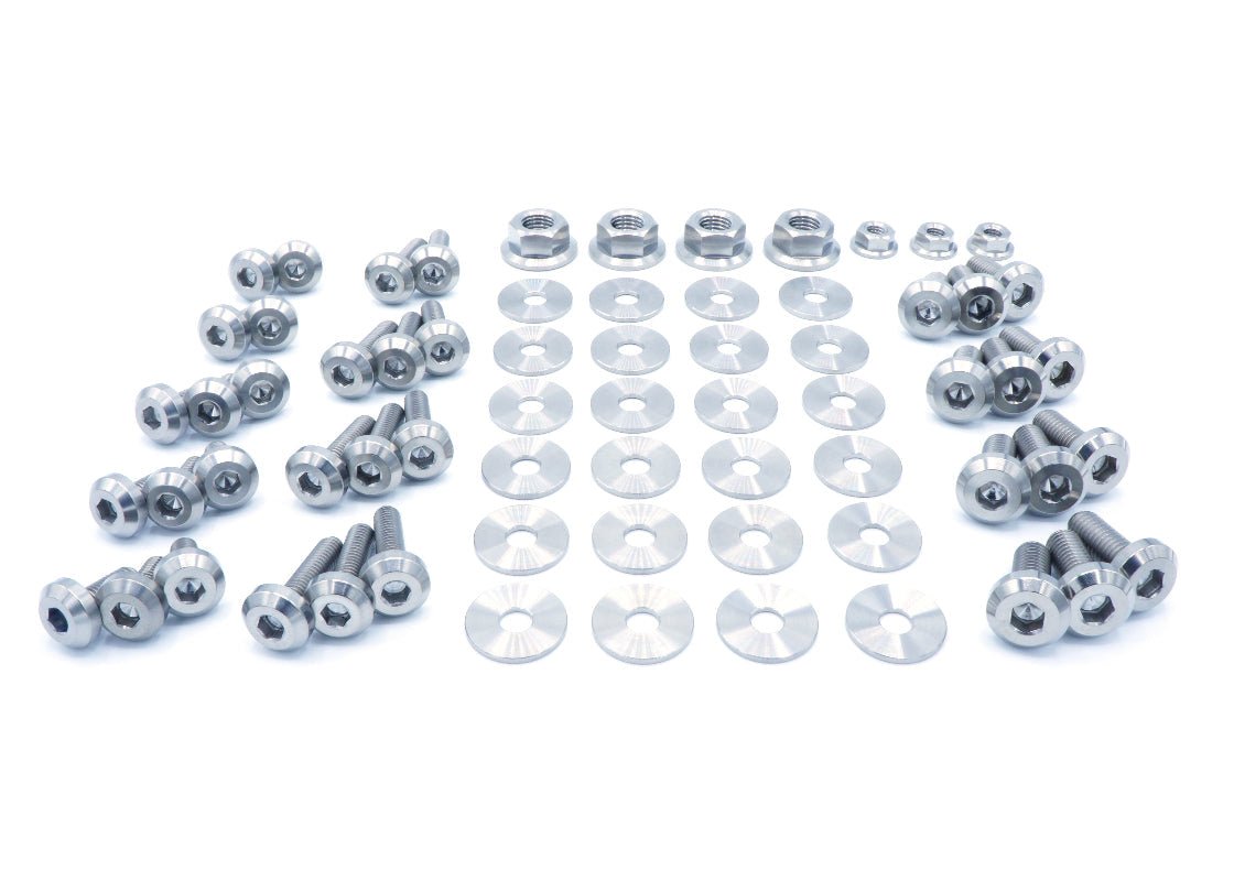Titanium Hardware Engine Bay Kit - Nissan Skyline GT - R (R32) - JDMuscleHardware KitsNIS-028-Ti-POLPolished