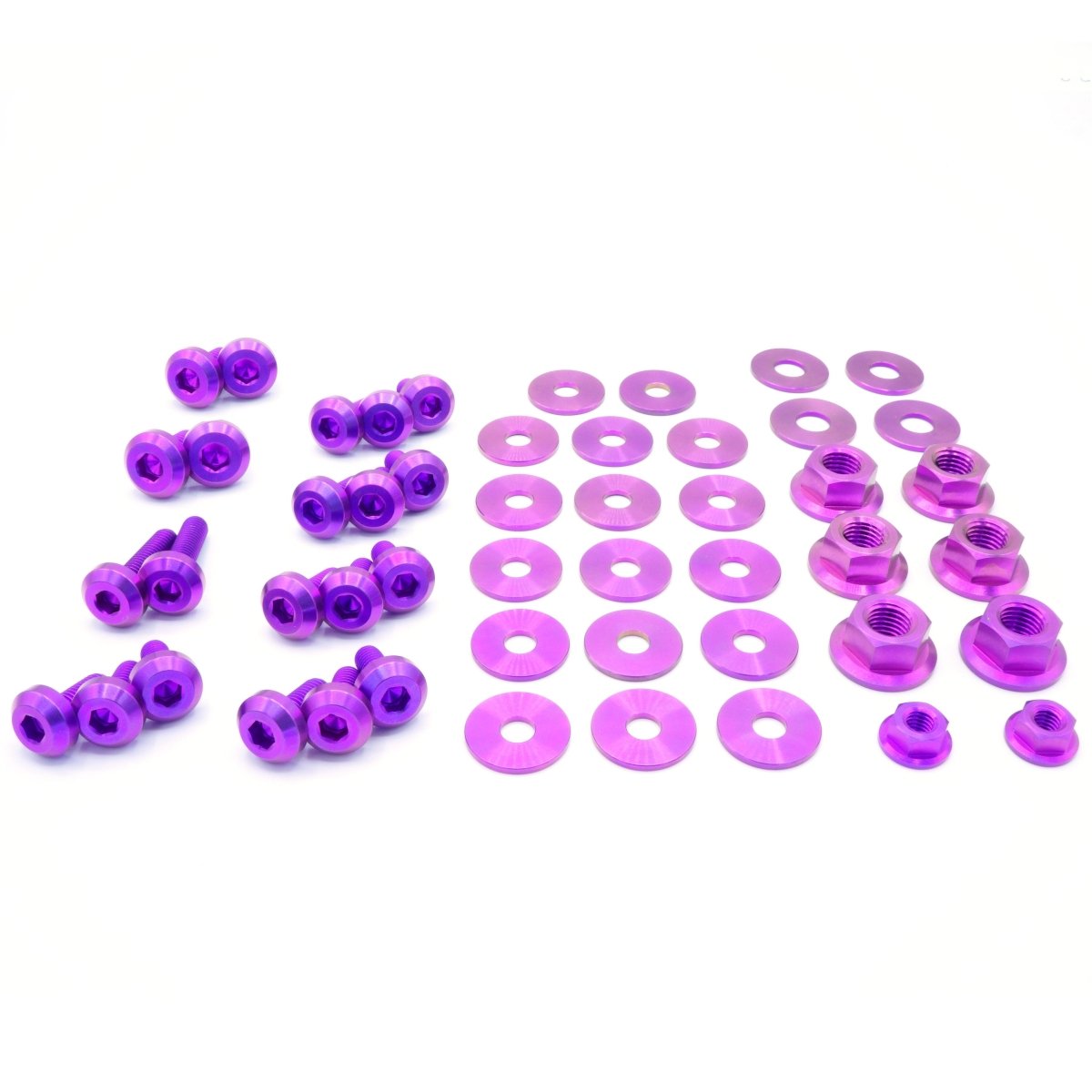 Titanium Hardware Engine Bay Kit - Nissan Skyline GTS - R (R31) - JDMuscleHardware KitsNIS-040-Ti-PRPPurple