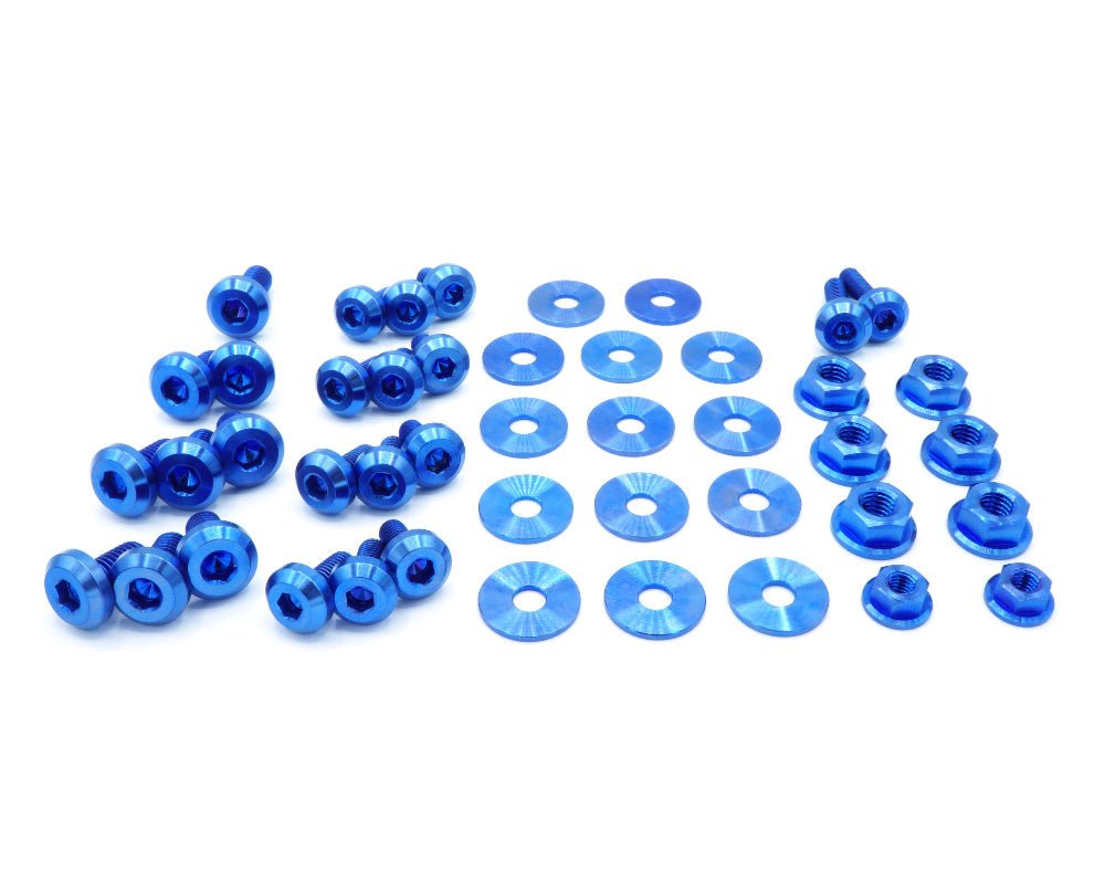 Titanium Hardware Engine Bay Kit - Subaru Forester (2003 - 2005) - JDMuscleHardware KitsSUB-013-Ti-BLUBlue